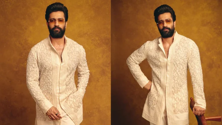 Vicky Kaushal’s Ivory Manish Malhotra Look Is Festive Fashion Done Right